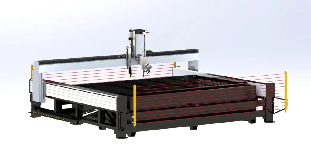 Waterjet cutting protection grating
