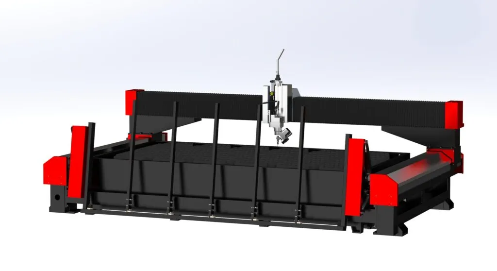 Waterjet cutting floor-standing tilting stand