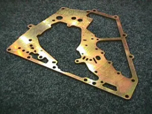 Water jet cutting copper plate