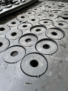application 23 water jet cut rubber