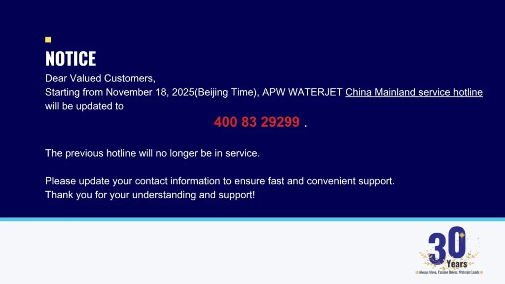 APW WATERJET 4008329299