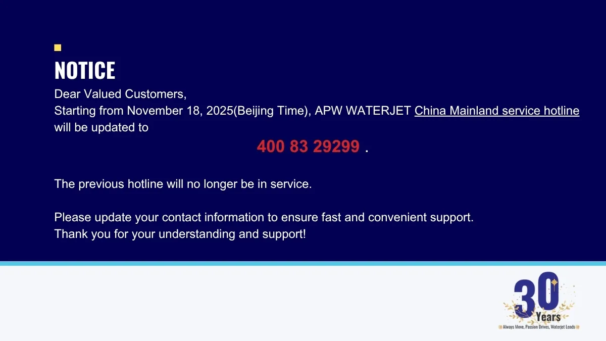 APW WATERJET 4008329299