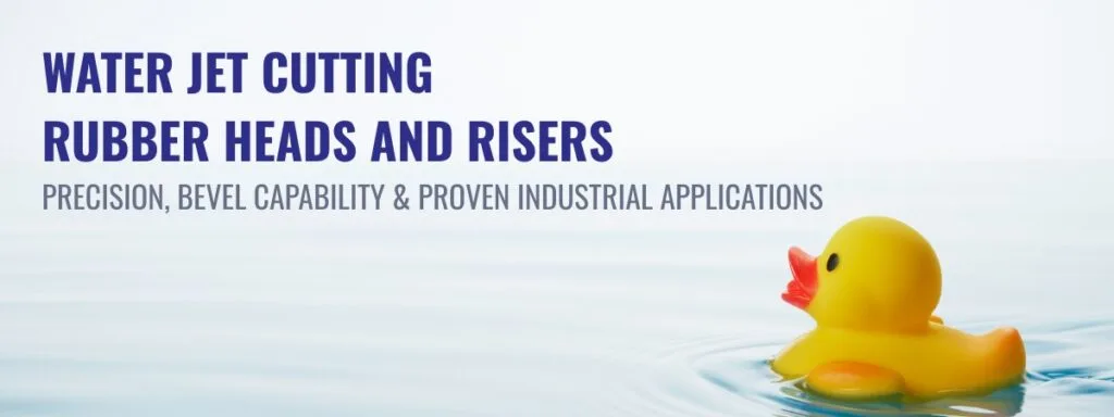 Teste e riser in gomma per taglio a getto d'acqua Capacità di smussatura di precisione Applicazioni industriali comprovate APW waterjet