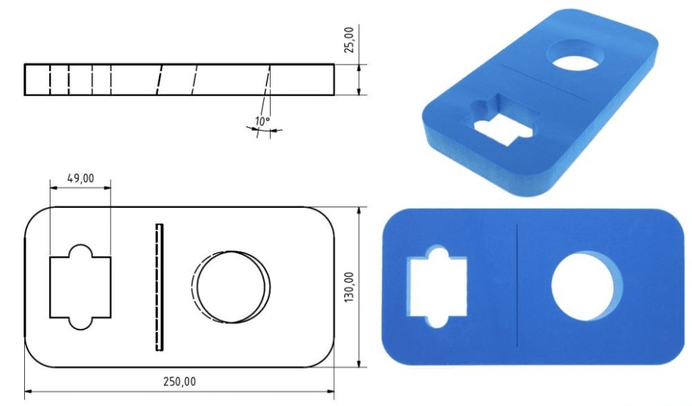 waterjet cutting drawing