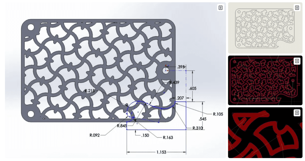 laser cutting drawing