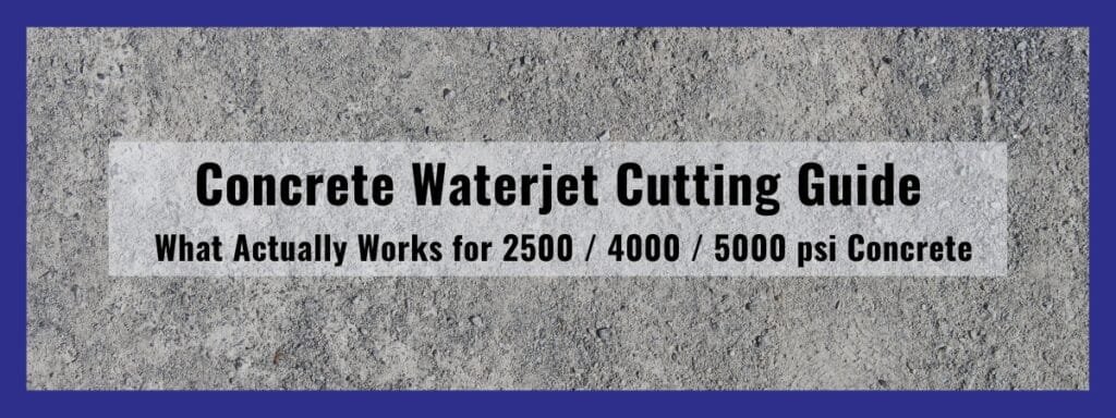 Guide de découpe au jet d'eau pour béton