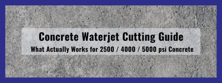 Guide de découpe au jet d'eau pour béton