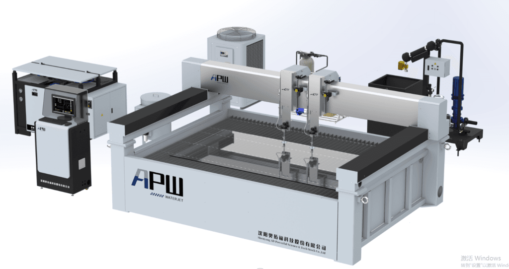Integrated Dual-head Glass Waterjet Cutting Machine